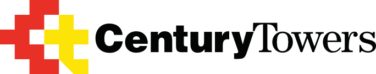 Century Towers black text Logo.