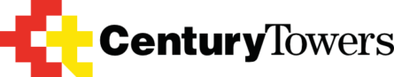 Century Towers black text Logo.